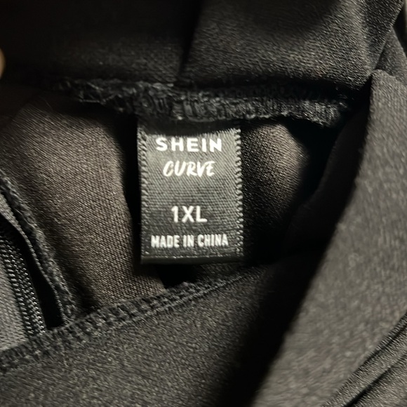 SHEIN Black Midi Pencil Skirt with Tie Front - Picture 10 of 10